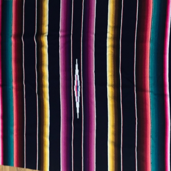 Colorful Striped Rug Mexican - Picture 4 of 7